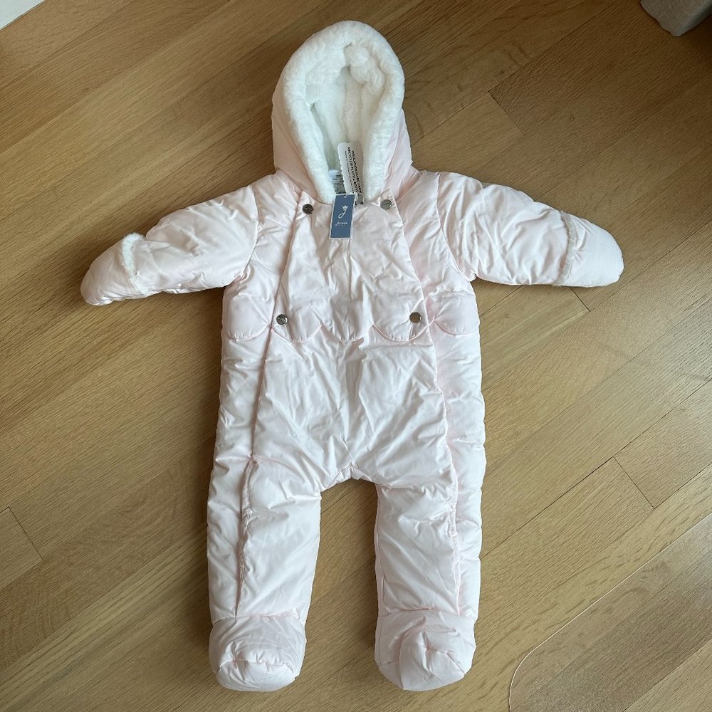 NWT - Jacadi Paris - Baby Girl Snowsuit - Rose Pale Color - Size 12mo